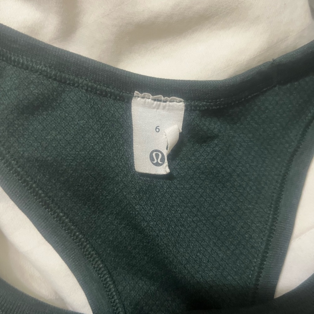 Lululemon Athletica Dark Green Tank Top size 6 - Picture 3 of 6